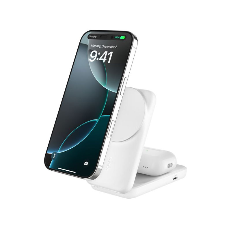 Belkin UltraCharge 2-in-1 Foldable Qi2 25W Magnetic Charger